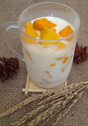 Foto resep Plain Yogurt with Mango