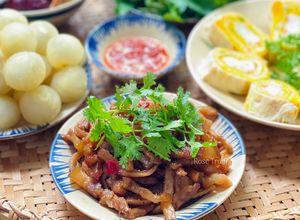 Hình của món Thịt Kho Củ Cải Khô.