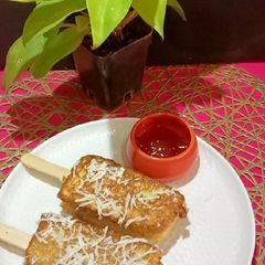 A picture of Bread Eggs Lollipop French Toast.