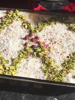 صورة لوصفة بسبوسه بالقشطه والهال