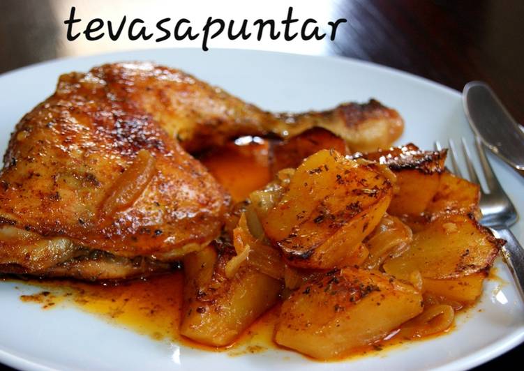 Pollo al horno 🍗🥔🍴🍺