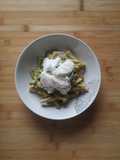Caserecce with Broccoli Cream and Burrata