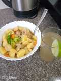 Chicken pepper soup with potato & 5alive juice