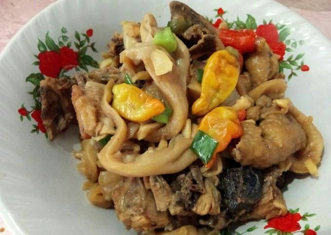 Krengsengan Ayam Jamur