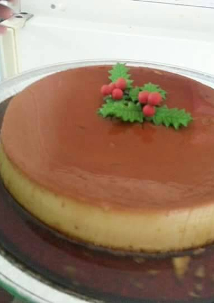 Una foto de Flan de Queso