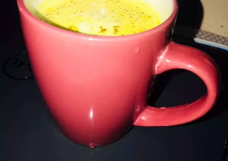 Easiest Way to Make Ultimate Turmeric milk with dash of cinnamon powder