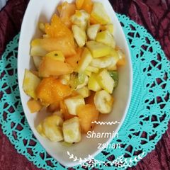 A picture of Fruit chaat #5weekchallange #iftarwithhuma.