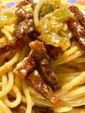 Spaghetti alla Gricia with Figs