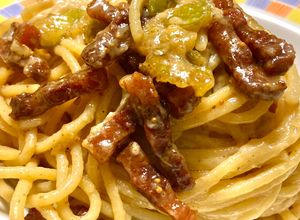 Foto di Spaghetti alla gricia e fichi