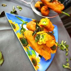 A picture of Stuffed Mirchi Bhaji.
