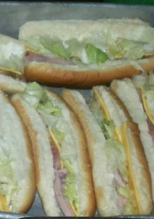 Una foto de Hot dog de Jamón