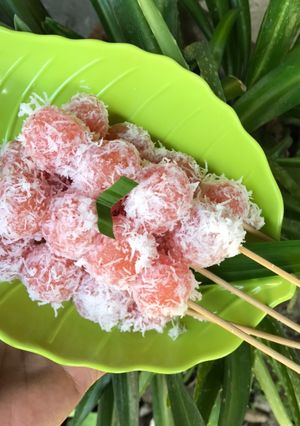Foto resep Sate bola singkong warna