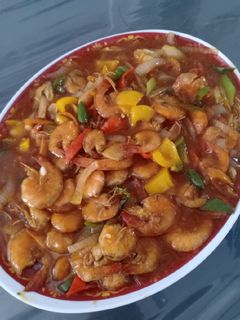 Foto resep Udang asam manis simple