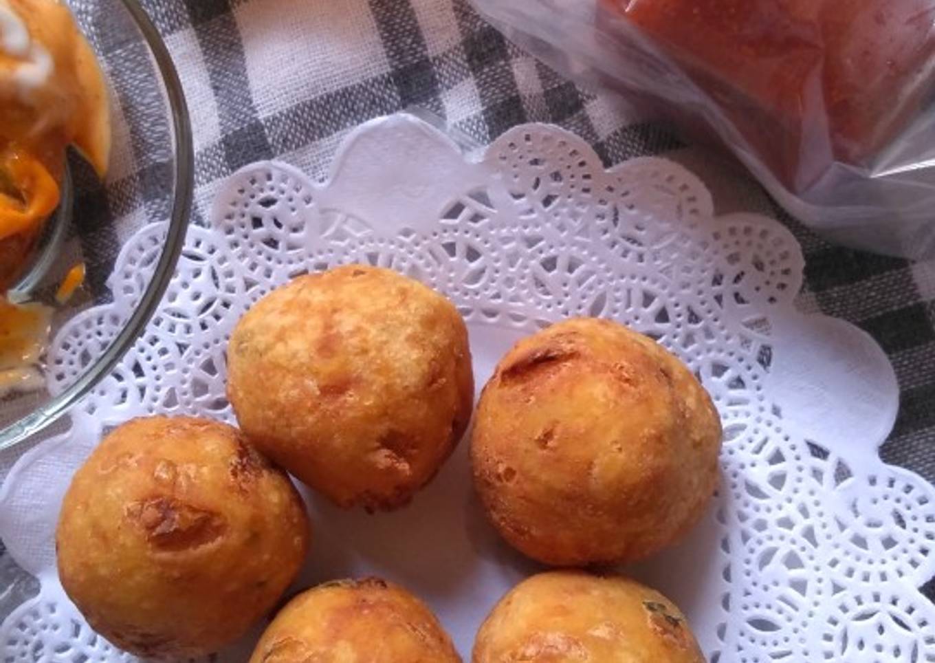 Bola-bola Tahu Sayur - Saus Mentai
