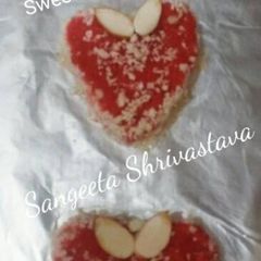 Sweet heart cocunut barfi A picture of Sweet heart cocunut barfi.