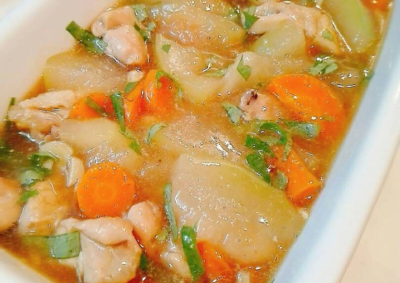 Sup Ayam Labu ala Chinese Restoran