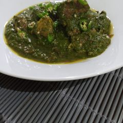 A picture of Palak Gosht.