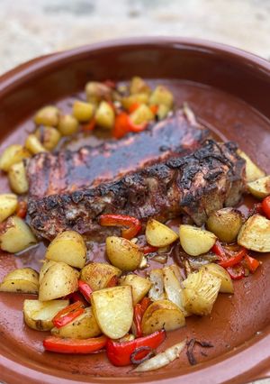 Una foto de Costillar de cerdo al horno