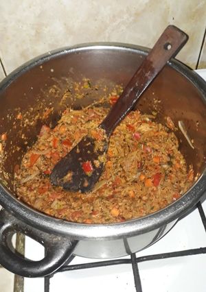 Una foto de Relleno con soja texturizada