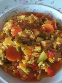 Una foto de Arroz con verduras