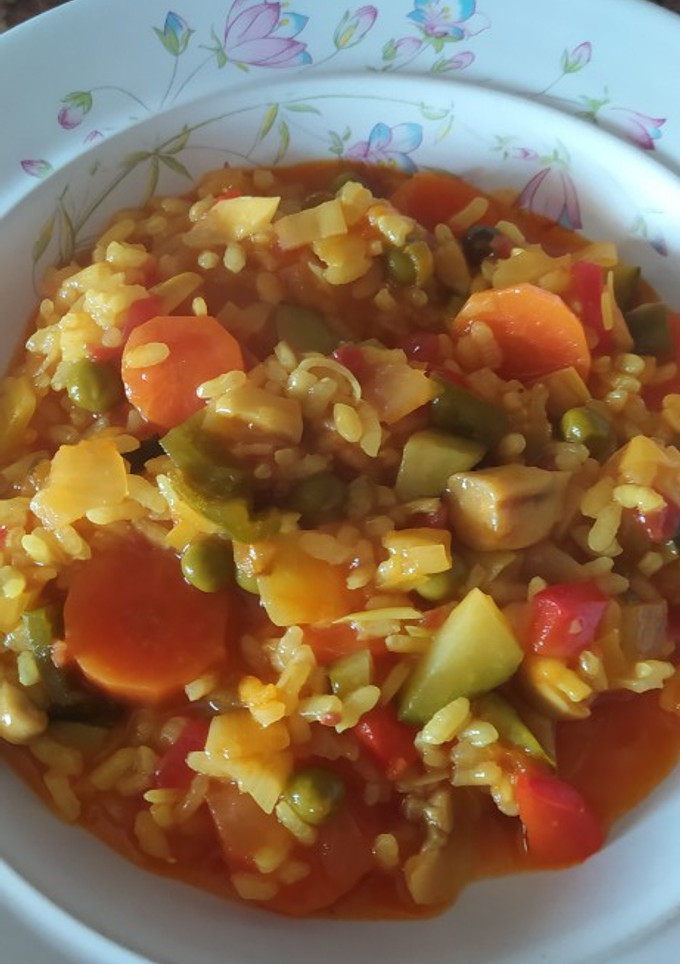 Una foto de Arroz con verduras