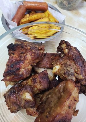Una foto de Cerdo/chicharrones en la air fryer