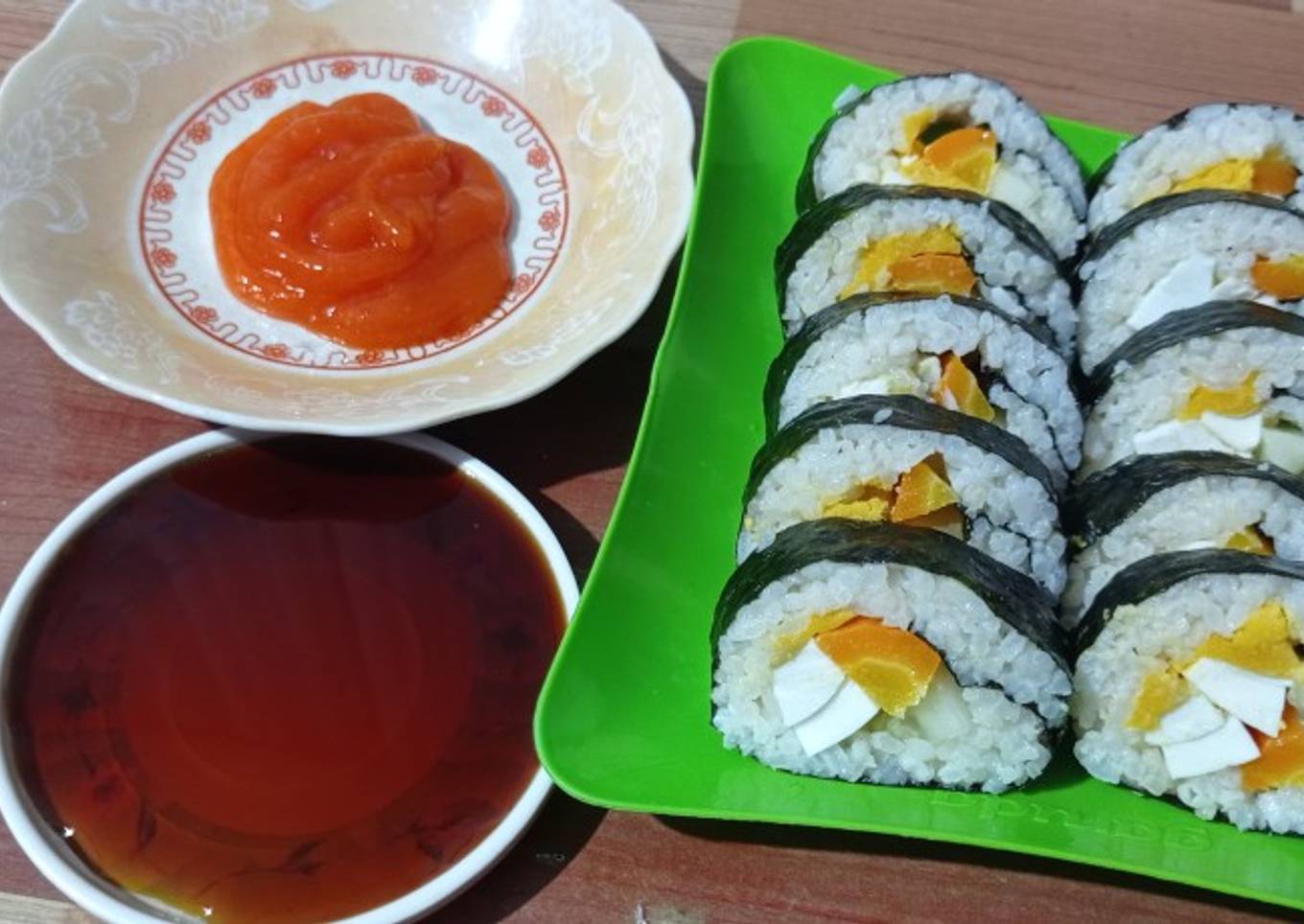 Gimbap salted egg aka. nasi gulung telur asin