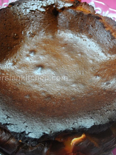 A picture of A Beautiful Burnt Cheesecake.