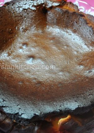 A picture of A Beautiful Burnt Cheesecake.