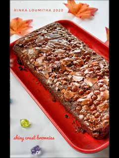 Foto resep Shiny crust brownies