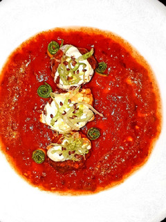 A picture of Gratinated Meatballs in Chipotle Sauce.