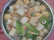 Gambar hot pot slice daging enoki