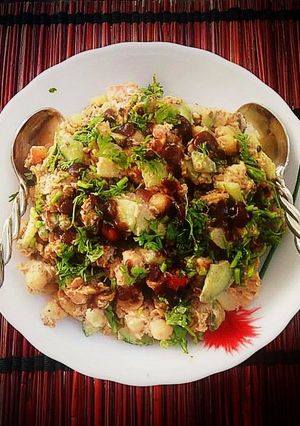ওটস কর্ণফ্লেক্স চাট ফাস্ট রেসিপির প্রধান ছবি