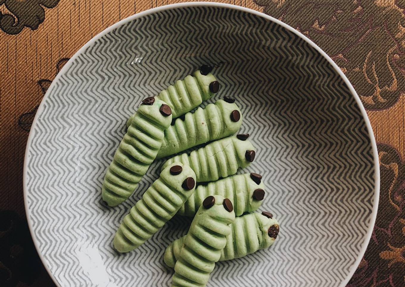 Kue ulat hijau (recook dan sedikit pengubahan)