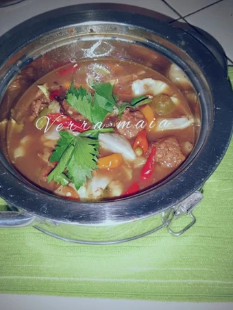 Langkah Gampang Membuat Resep Asem asem daging sapi yang Bisa Manjain Lidah