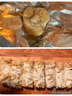 A picture of The ABSOLUTE BEST Roasted Garlic Cheese Bread 🥖.
