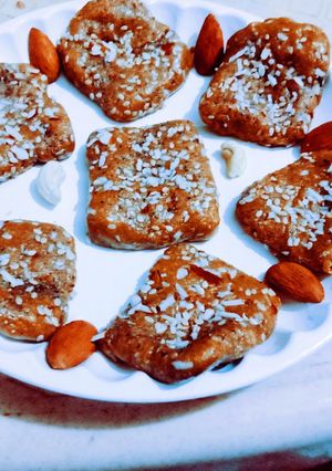 A picture of Healthy tasty Til gud peanut dry fruits Burfi.