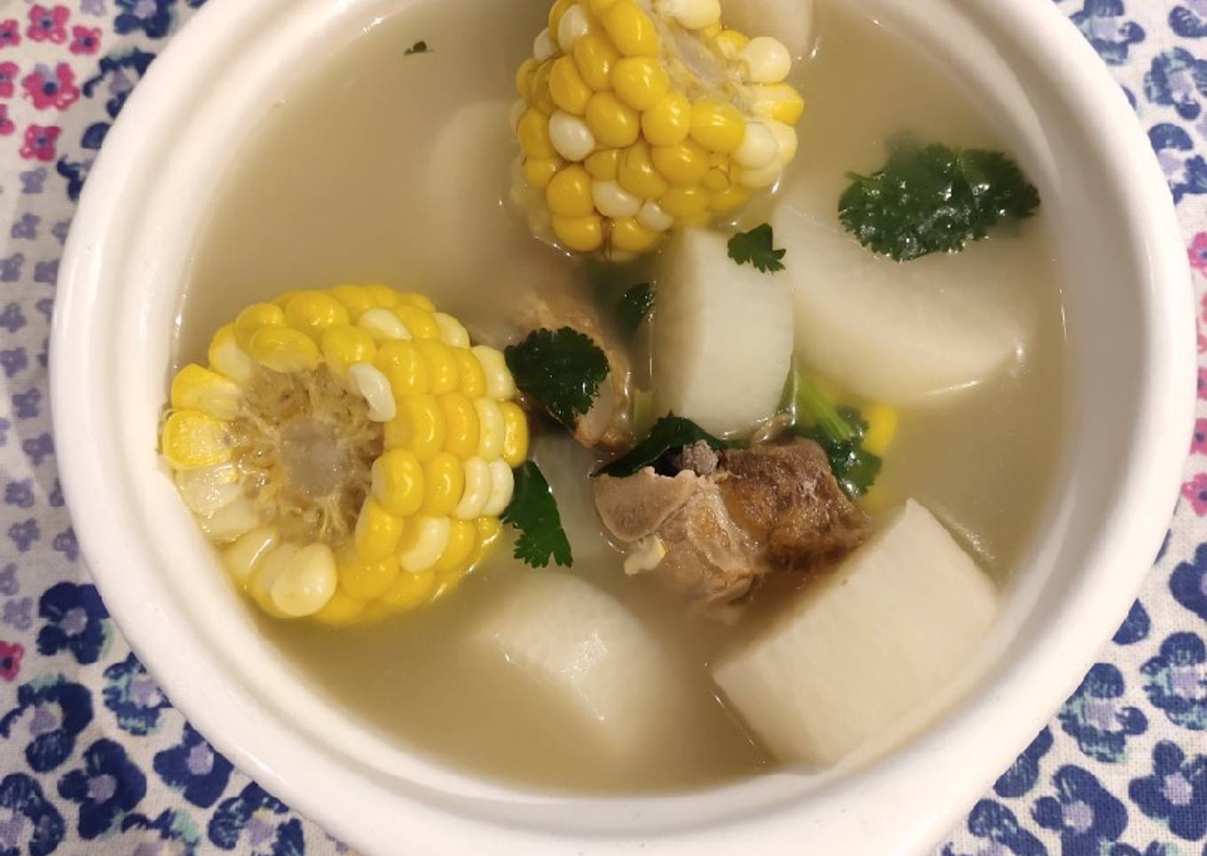 Recipe of Speedy Radish and Corn Soup