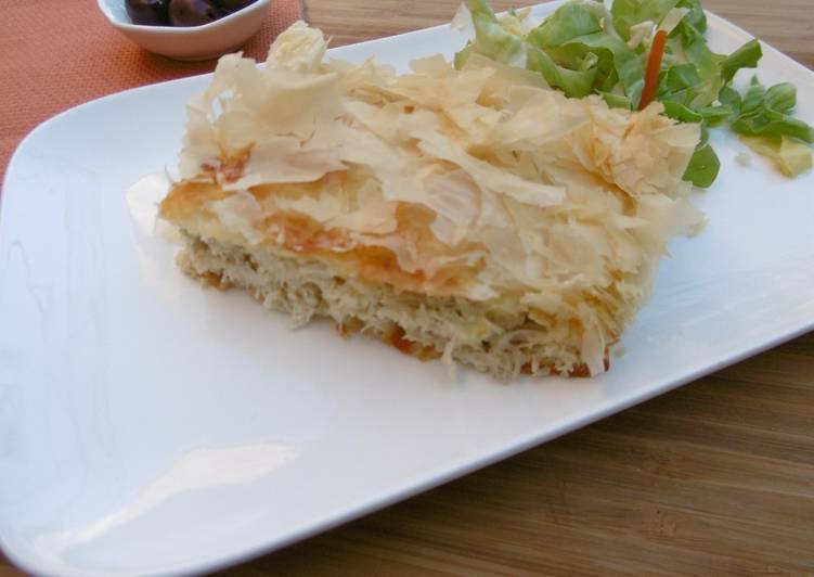 How to Make Favorite Chicken baked with Phyllo &amp; Feta Cheese (Kotopita)