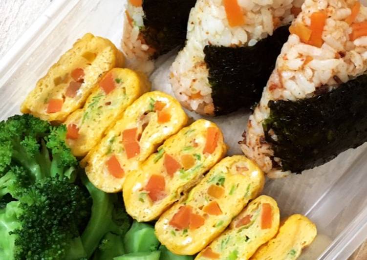 Onigiri Bento Box 🍙🥦🍳