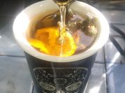Una foto de té de mandarina