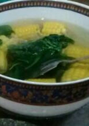 Foto resep #3. Sayur bayam jagung manis