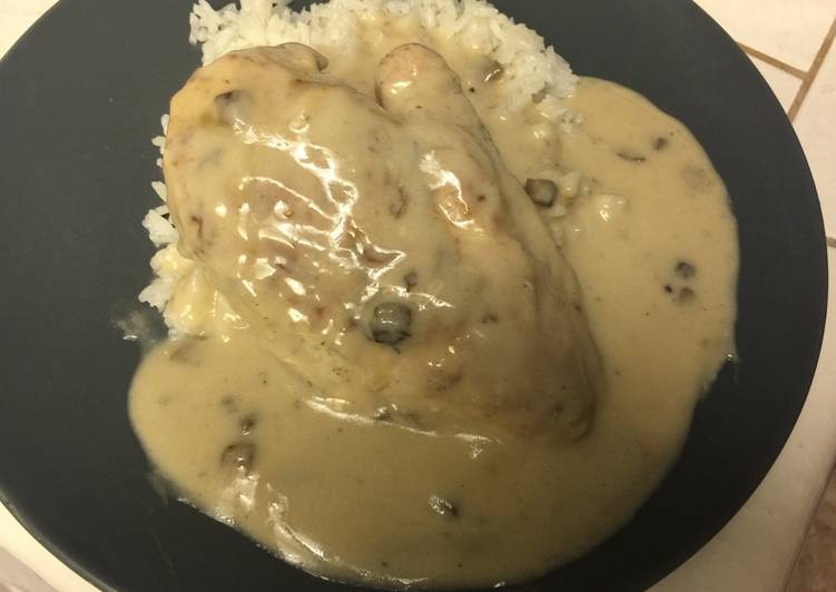 Step-by-Step Guide to Prepare Super Quick Homemade Cream of Mushroom Chicken and Rice