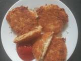 Cheddar Potato cakes breaded