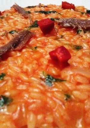 Foto di Risotto ai peperoni e acciughe