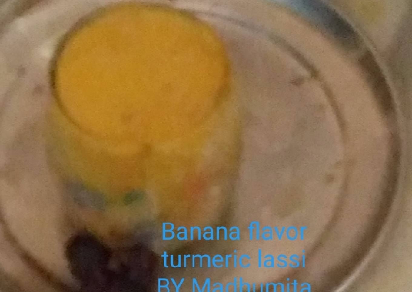 Banana flavor turmeric lassi