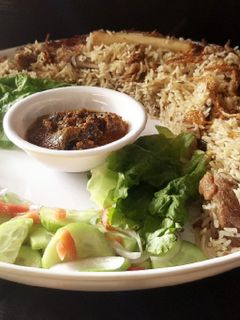 A picture of Mutton yakhni pulao.