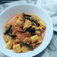 Tahu tempe udang masak santan