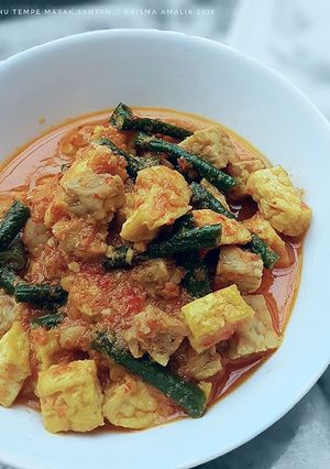 Foto resep Tahu tempe udang masak santan