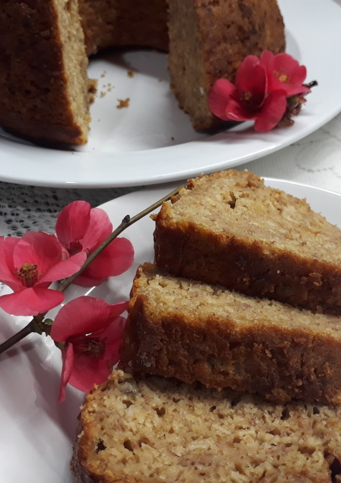 Una foto de Torta de banana y dulce de leche